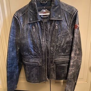 Harley Davidson leather distressed jacket